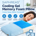 SAPHREAS Cooling Gel Memory Foam Pillow – Ergonomic Support, Standard Size
