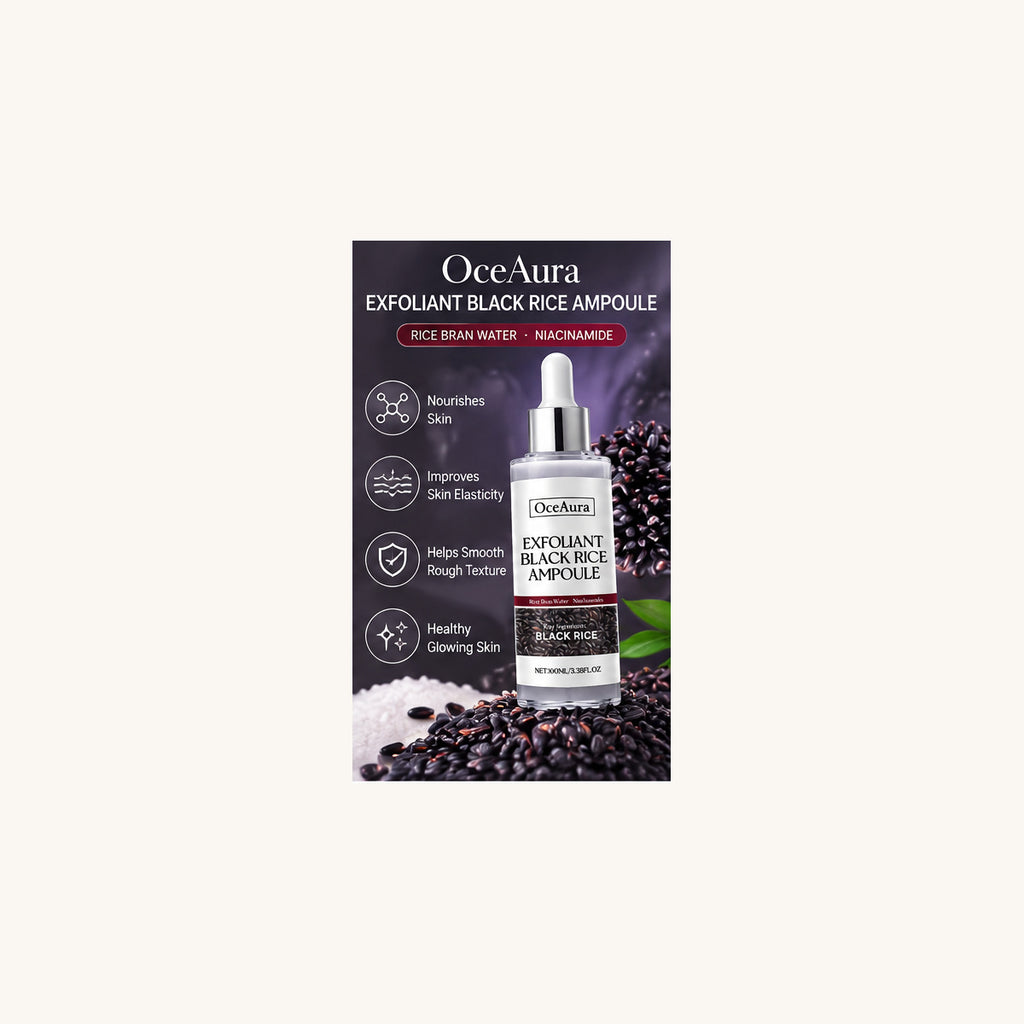 OceAura Rice Ampoule Exfoliating Facial Serum 100ml (Set)