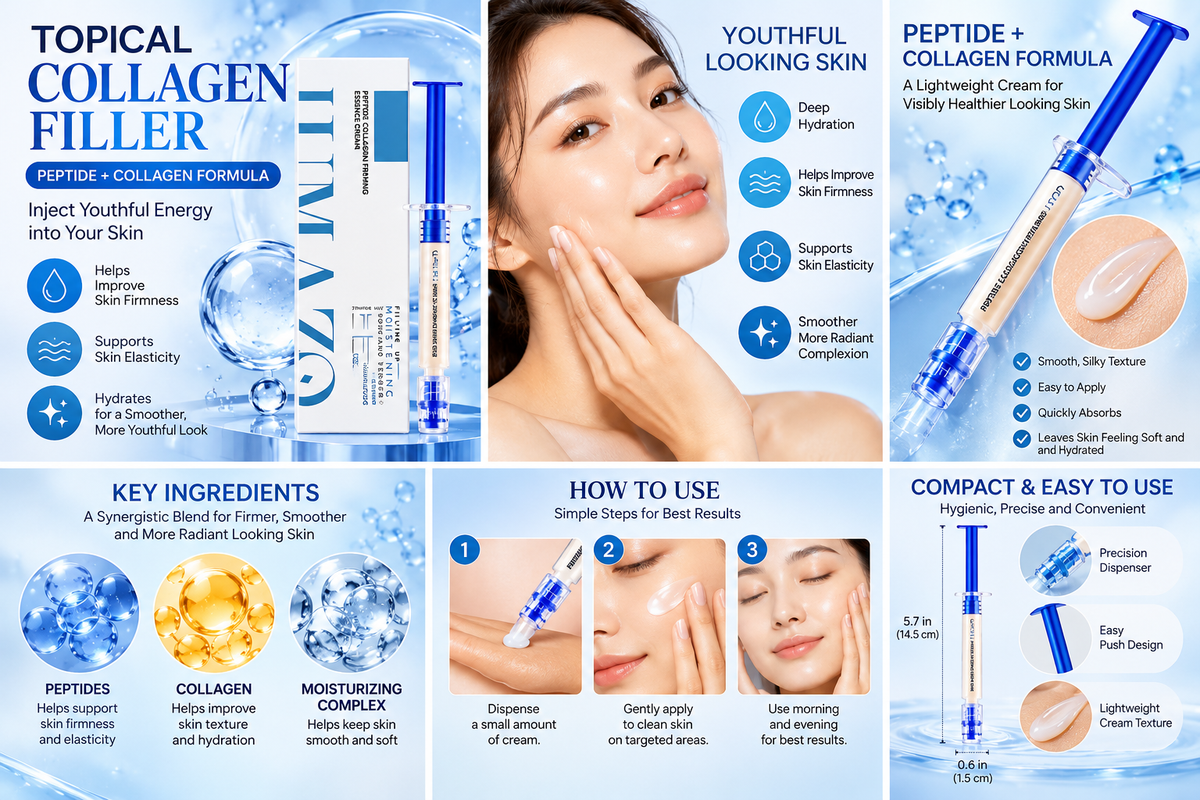 LUMAZO Polypeptide Collagen, Polypeptide Collagen Elastic Essence Cream, Micro Molecular Collagens Anti Wrinkle Lotion